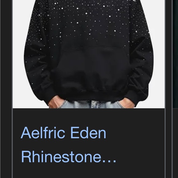 Aelfric Eden Black Rhinestone Hoodie - Picture 3 of 3